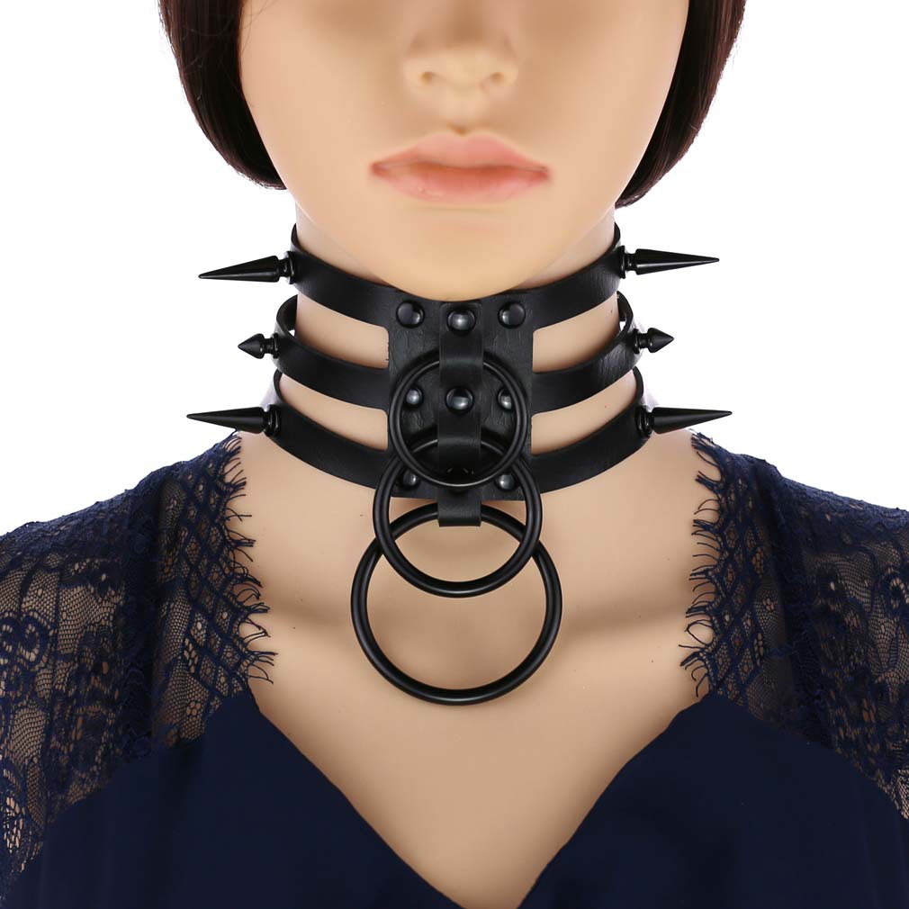 Collana girocollo in pelle con - Women'S Emo Accessories recensione e prezzo